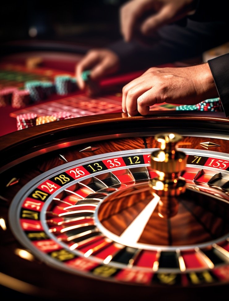 Dealer membagikan kartu dari shoe standar 8 dek Dealer sedang membagikan kartu di Lightning Baccarat semar 123